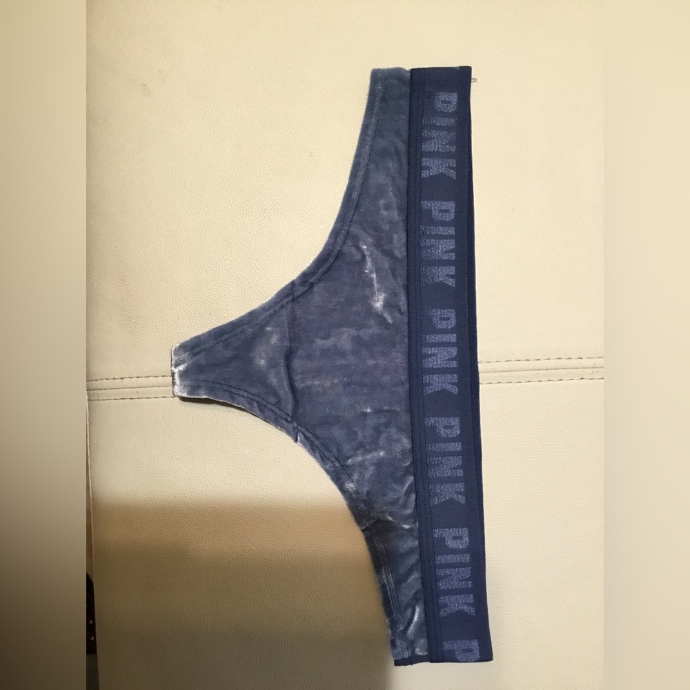 Pink Victoria secret velvet thong size m